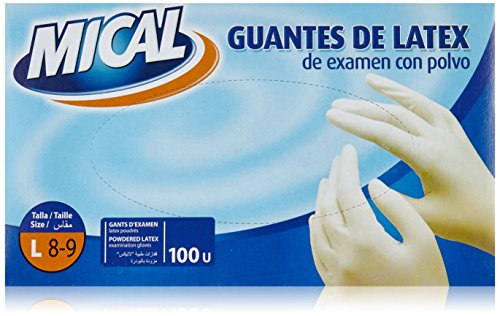 Mical Latexhandschuhe puderfrei – Größe L – 100 Stück